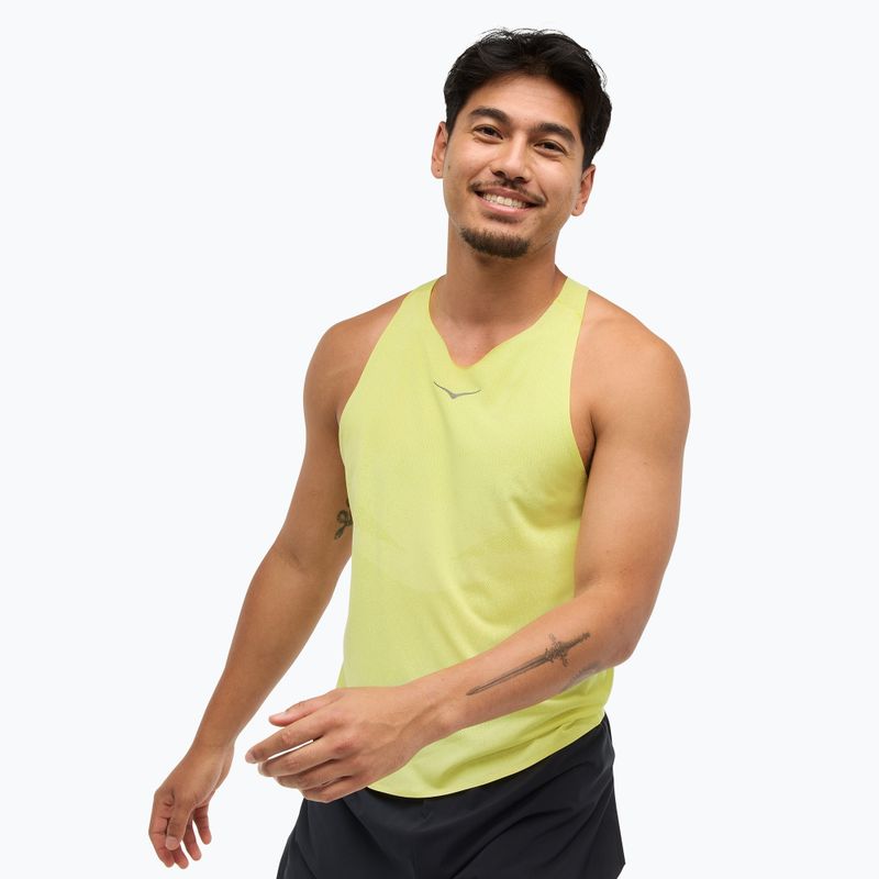 Men's running shirt HOKA Race Singlet hoka citrus 4