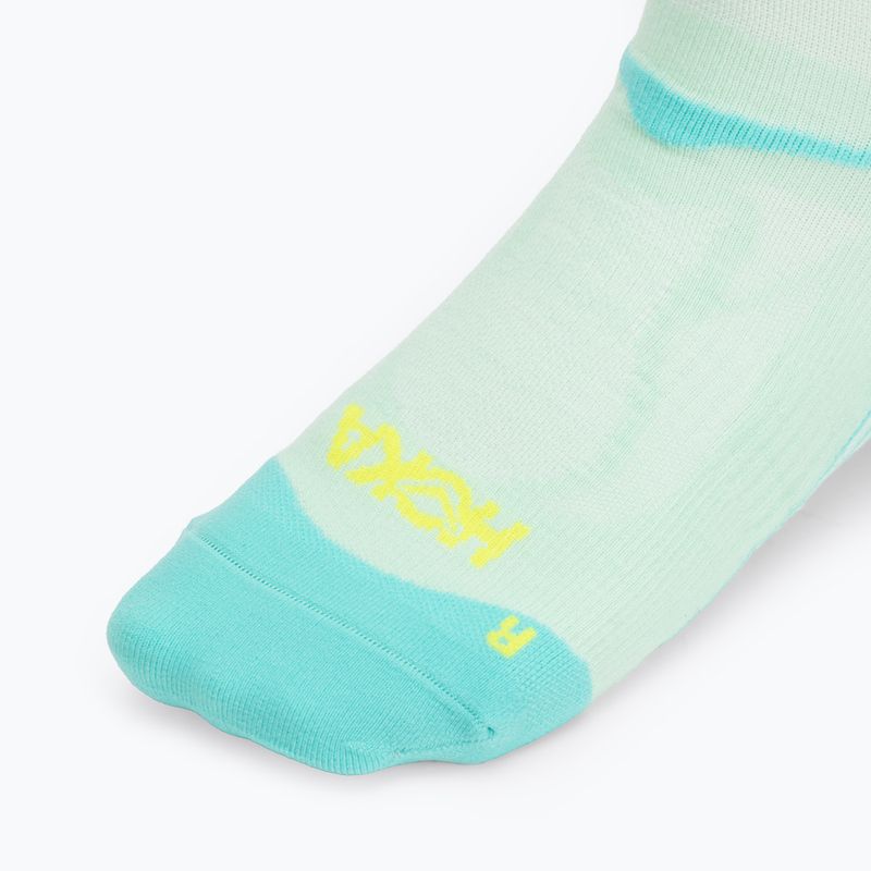 HOKA Clifton Crew Run mint fluornite socks 3