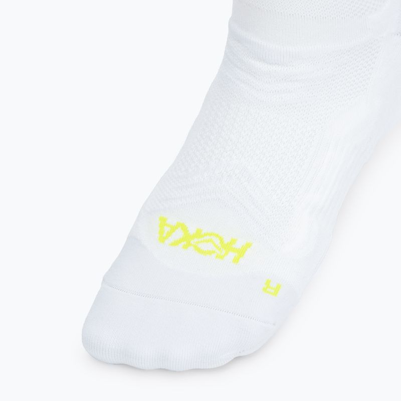 HOKA Bondi Quarter Run white socks 3