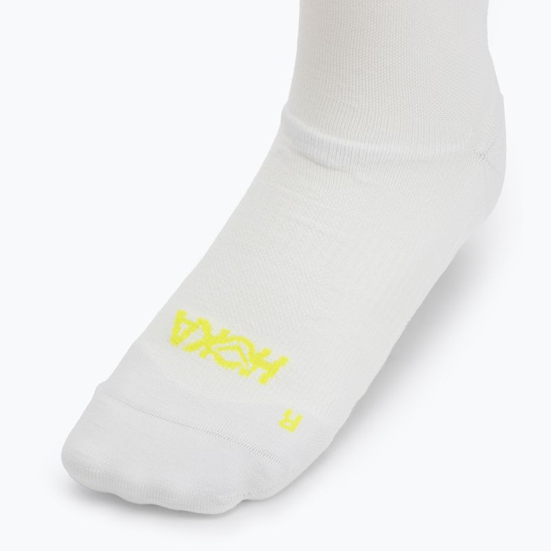 HOKA Clifton Crew Run white socks 3