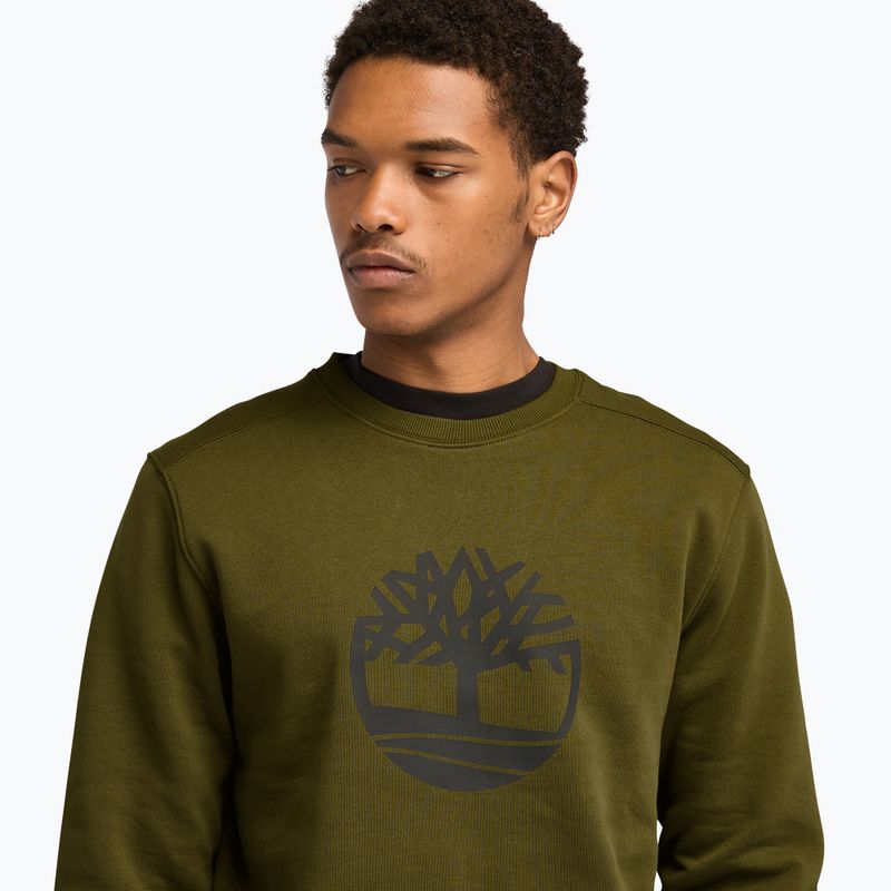 Men's Timberland Tree Logo Crew Neck sweatshirt dark olive 4