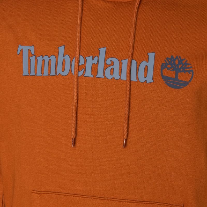 Men's Timberland Linear Logo Hoodie umber 3