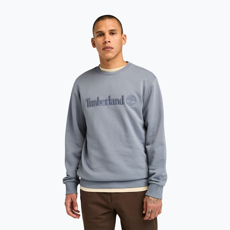 Men's Timberland Embroidery Tonal Crew Neck sweatshirt folkstone gray