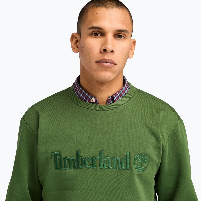 Men's Timberland Embroidery Tonal Crew Neck sweatshirt black forest green 4