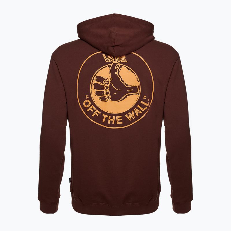 Men's Vans Thumb Logo Loose Pullover sweatshirt bitter chocolate 2