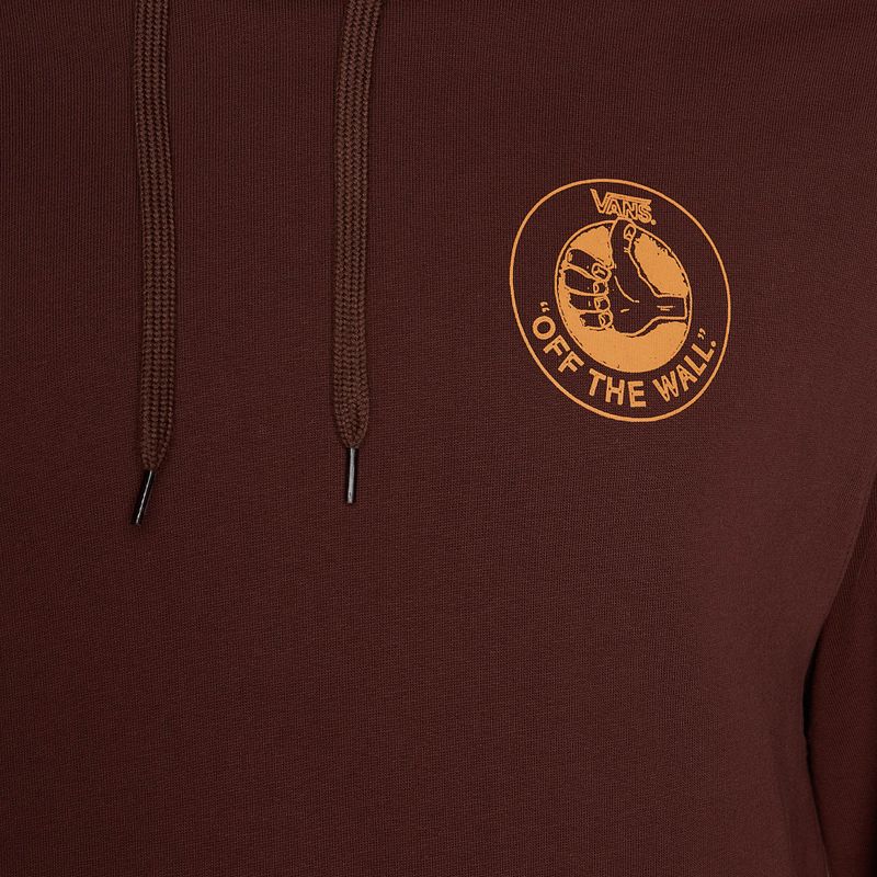 Men's Vans Thumb Logo Loose Pullover sweatshirt bitter chocolate 3