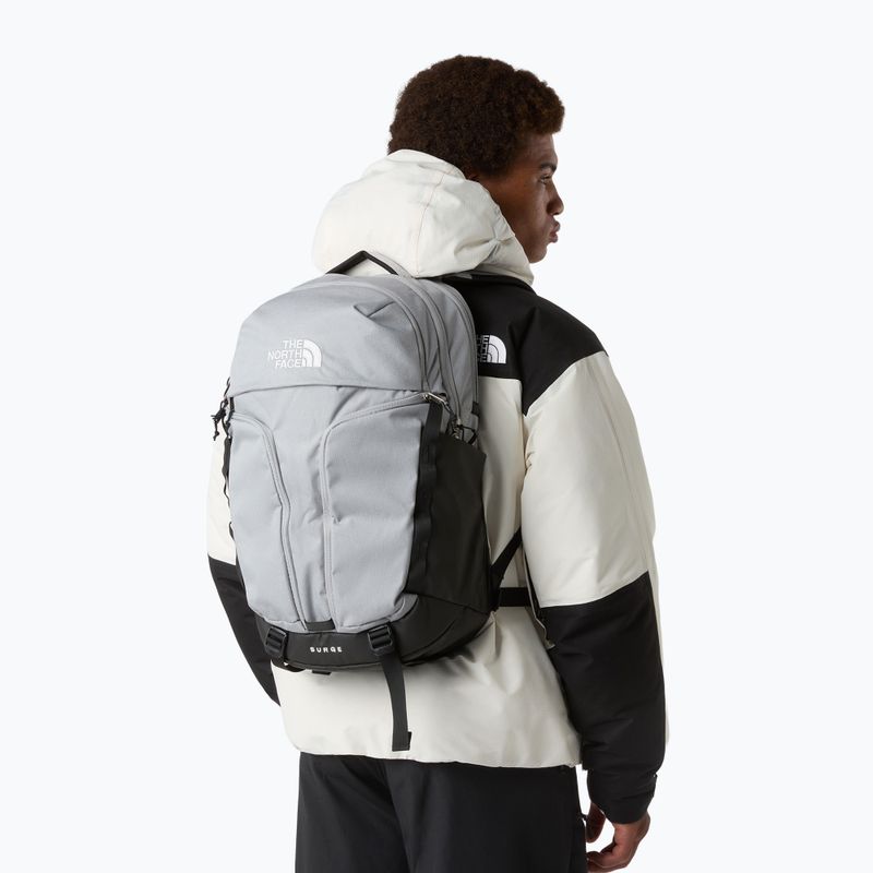 Urban backpack The North Face Surge 31 l melt grey dark heather/tnf black 7