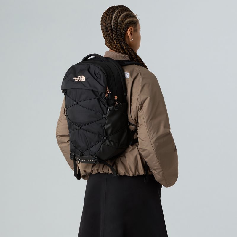 Women's urban backpack The North Face Borealis Luxe 27 l black/burnt coral metallic 7