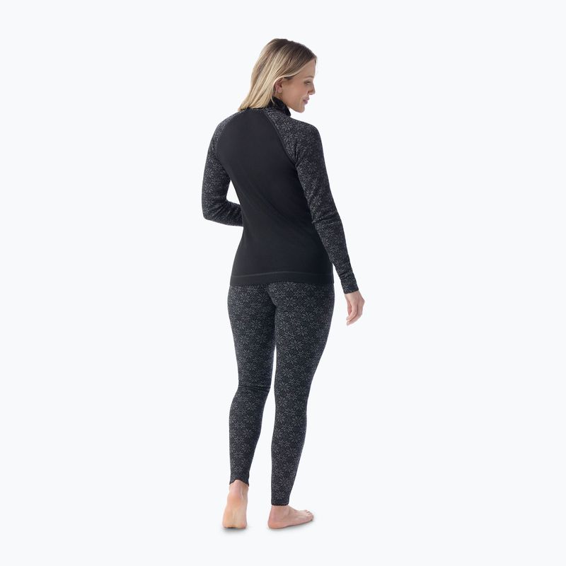 Women's thermal sweatshirt Smartwool Classic Thermal Merino Base Layer 1/4 Zip Boxed black digi snow 2