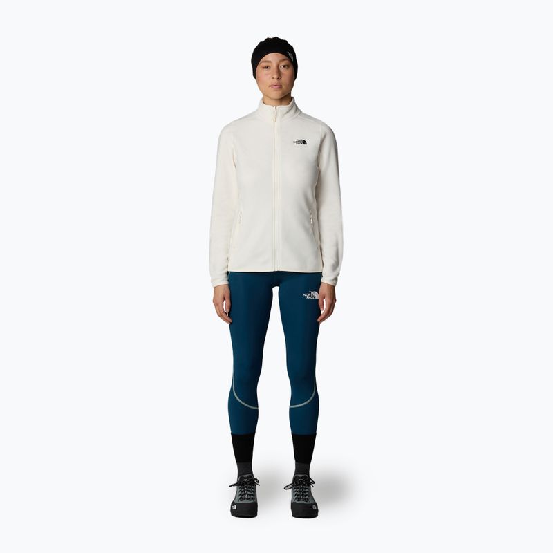 The North Face women's 100 Glacier FZ white dune/npf sweatshirt 2