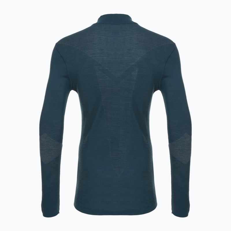 Men's Smartwool Intraknit Thermal Merino Base Layer 1/4 Zip sweatshirt twilight blue 4