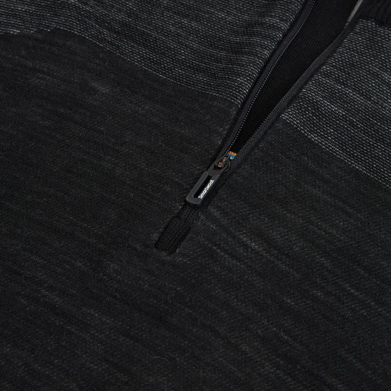 Men's Smartwool Intraknit Thermal Merino Base Layer 1/4 Zip black/white thermal sweatshirt 3