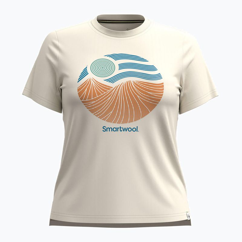 Women's trekking T-shirt Smartwool Horizon View Short Sleeve Graphic Tee almond 2