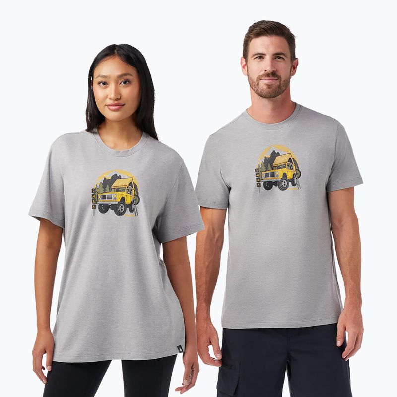 Trekking T-shirt Smartwool Long Weekend Graphic Tee light gray heather 2