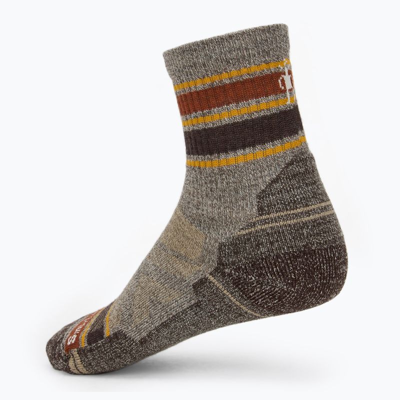 Men's socks Smartwool Performance Hike Light Cushion Striped Mid Crew taupe/natural marl 2