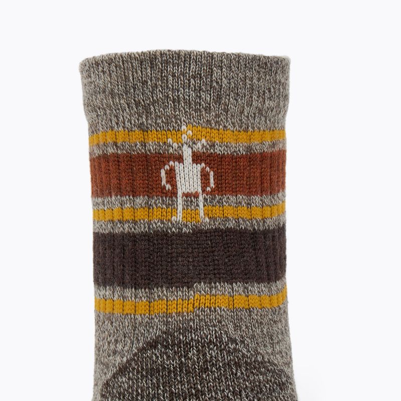 Men's socks Smartwool Performance Hike Light Cushion Striped Mid Crew taupe/natural marl 3