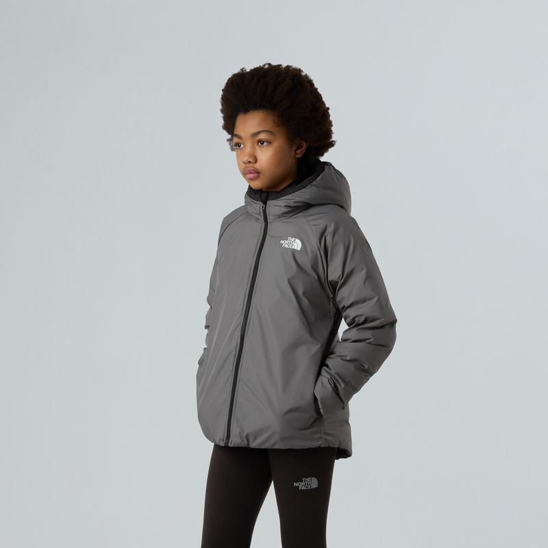 Children's down jacket The North Face Reversible Perrito Hooded black/smoked pearl 5