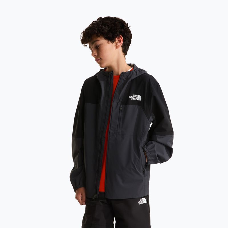 Children's rain jacket The North Face Teen Hike Packable Shell tnf black/asphalt grey