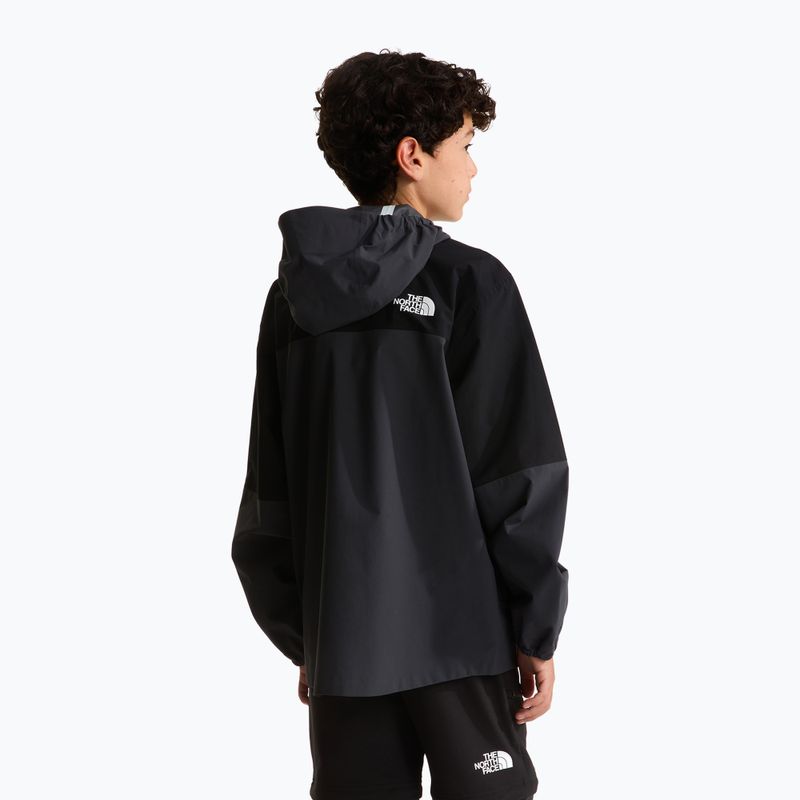Children's rain jacket The North Face Teen Hike Packable Shell tnf black/asphalt grey 3