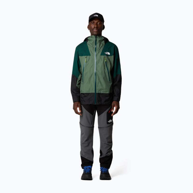 Men's rain jacket The North Face Signal 2.5L Dryvent duck green/deep nori/tnf black 2