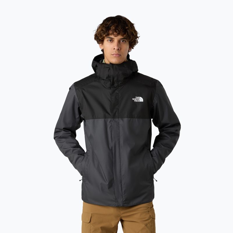 Men's rain jacket The North Face Quest Zip-In asphalt grey/black