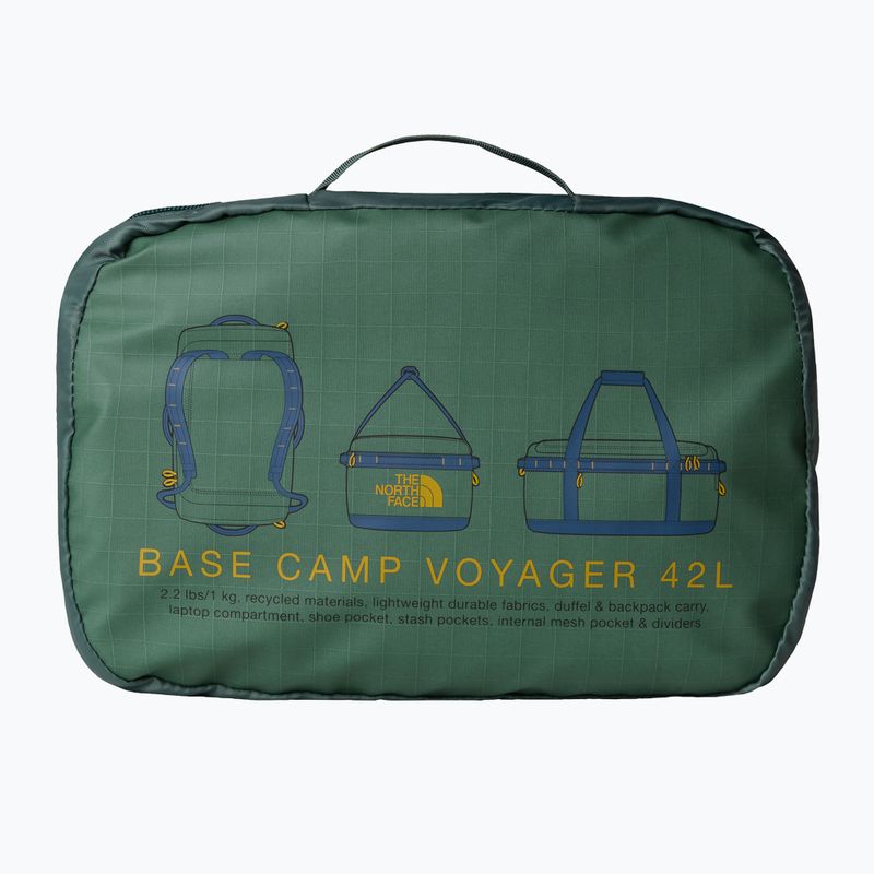 The North Face Base Camp Voyager Duffel 42 l duck green/shady blue travel bag 4