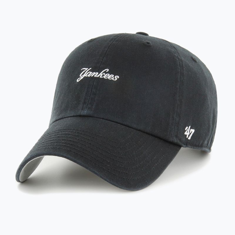 47 Brand MLB New York Yankees Base Runner Script CLEAN UP cap black