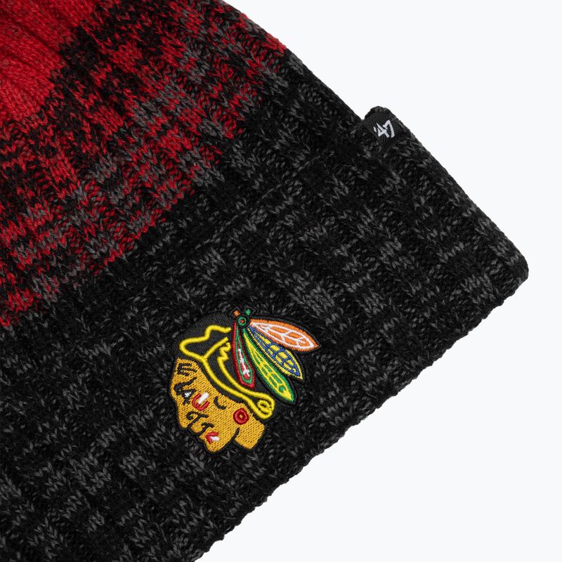 Winter hat 47 Brand NHL Chicago Blackhakws Cascade black 3