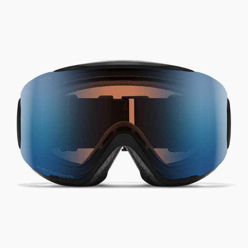 Smith Moment black/chromapop pro photochromic blue mirror ski goggles 2