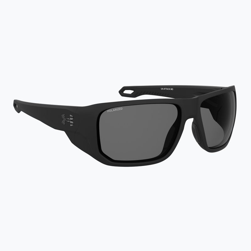 Men's Under Armour Attack MD S3 matte black/grey polarized oleophobic sunglasses