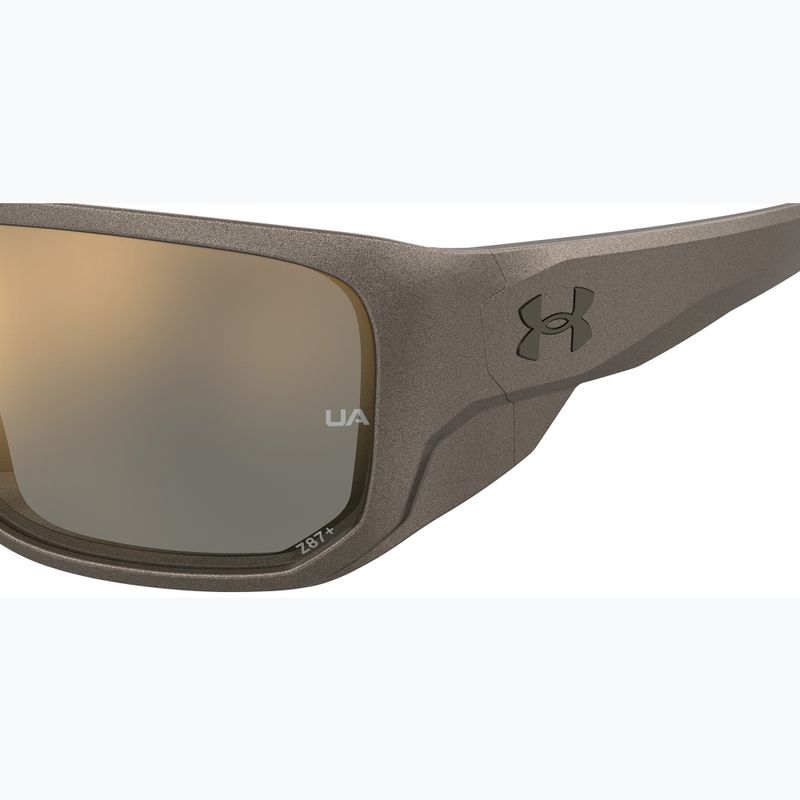 Men's Under Armour Attack MD S3 brwn metlzed/gold mirror oleophobic sunglasses 7