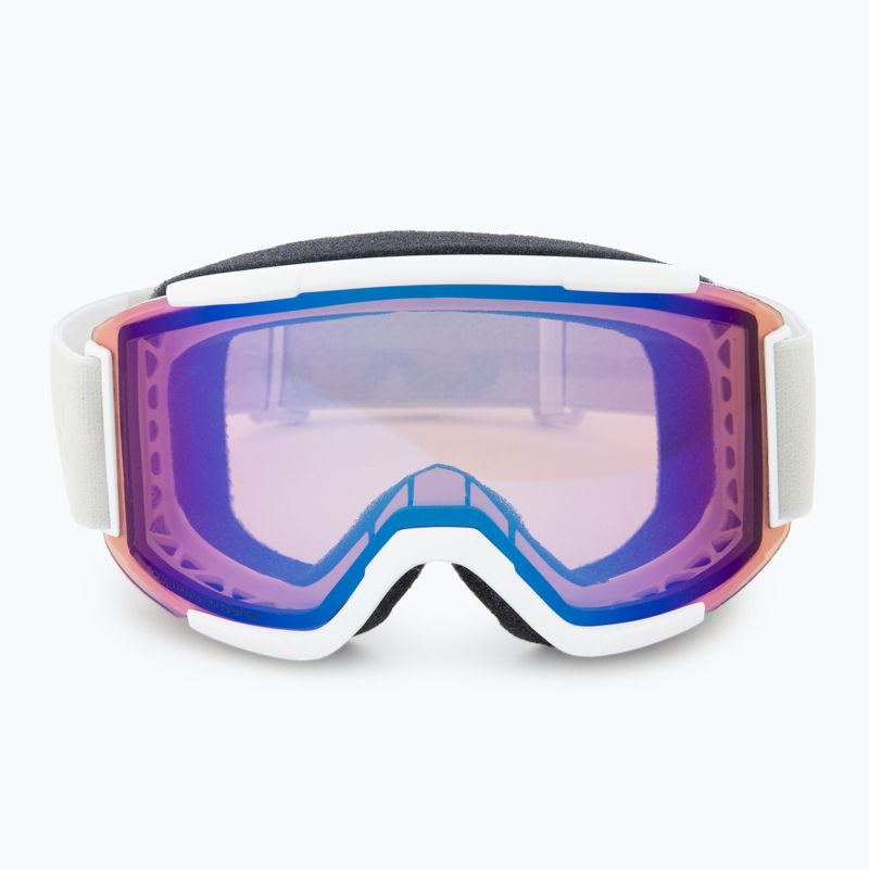 Smith Squad white vapor/chromapop pro photochromic blue mirror ski goggles 3