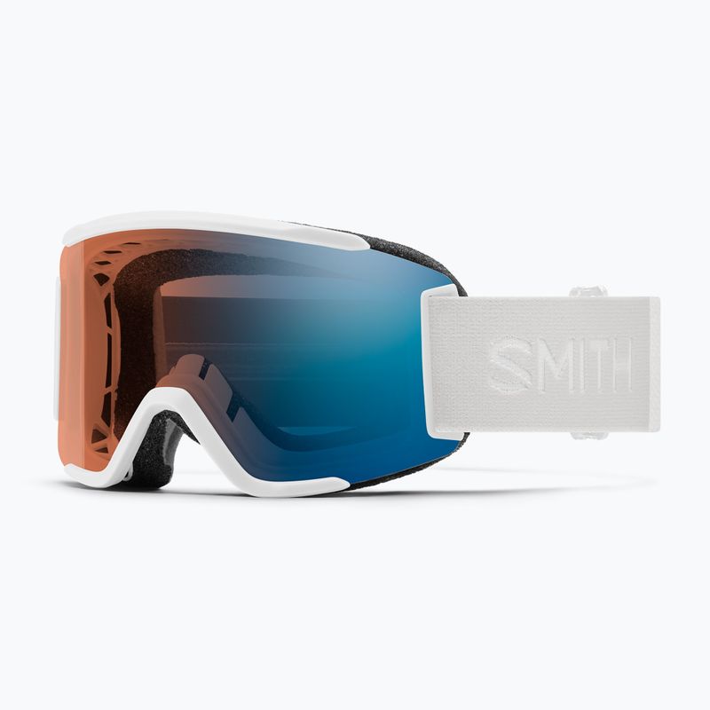 Smith Squad S white vapor/chromapop pro photochromic blue mirror ski goggles