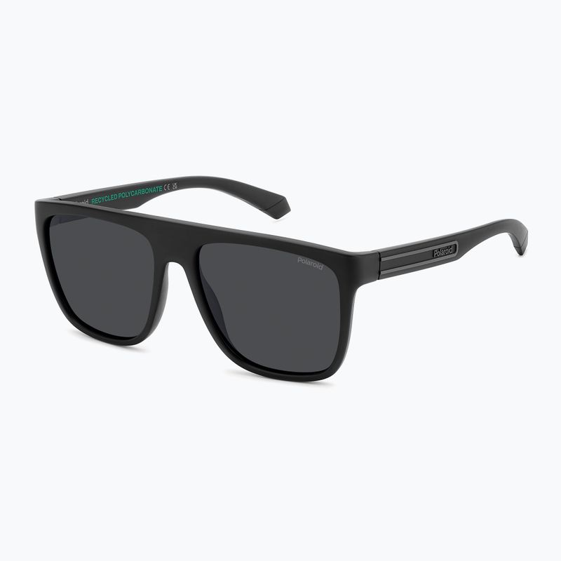 Polaroid PLD 2162/S matte black/grey polarised men's sunglasses 2