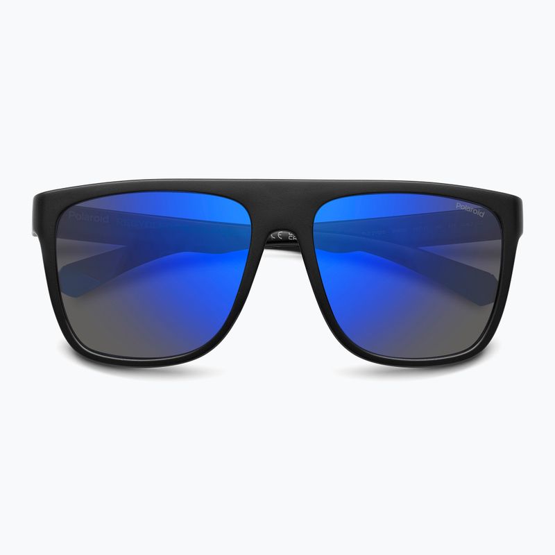 Polaroid PLD 2162/S matte black blue/blue mirror polarised men's sunglasses 4