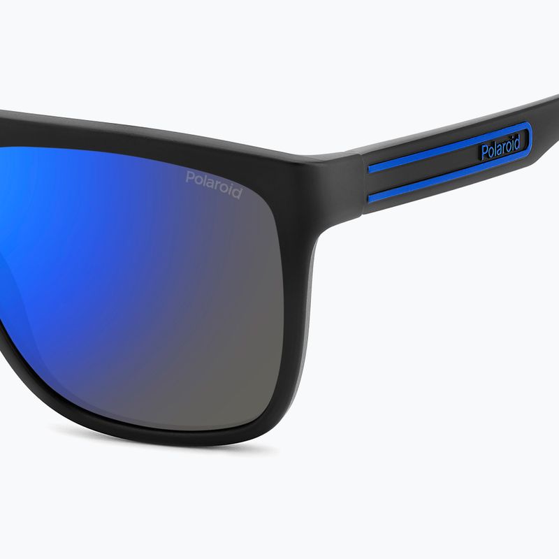 Polaroid PLD 2162/S matte black blue/blue mirror polarised men's sunglasses 5