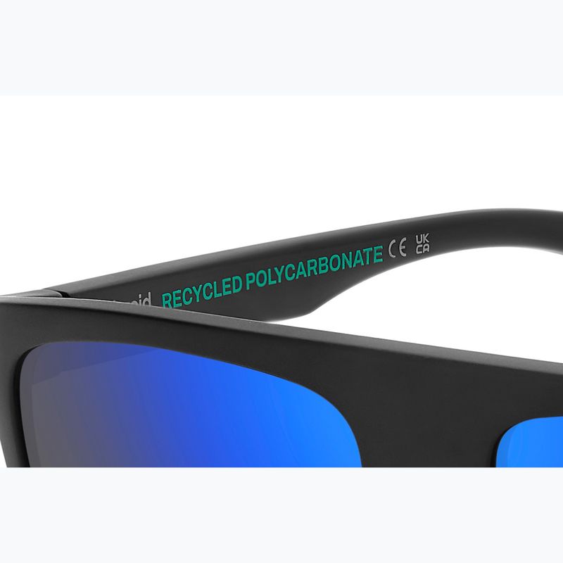 Polaroid PLD 2162/S matte black blue/blue mirror polarised men's sunglasses 6