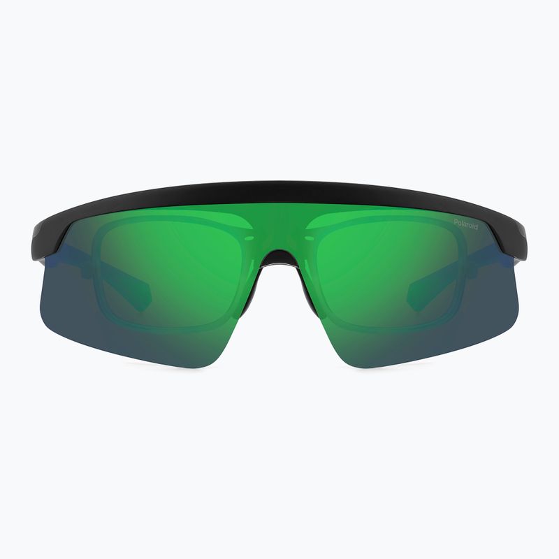 Men's Polaroid PLD 7056/CI/S matte black green/greygreen mirror polarised sunglasses 3