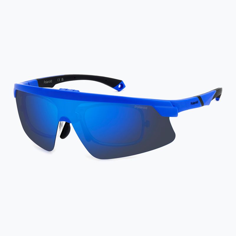 Polaroid PLD 7056/CI/S matt blue/blue mirror polarised men's sunglasses 2
