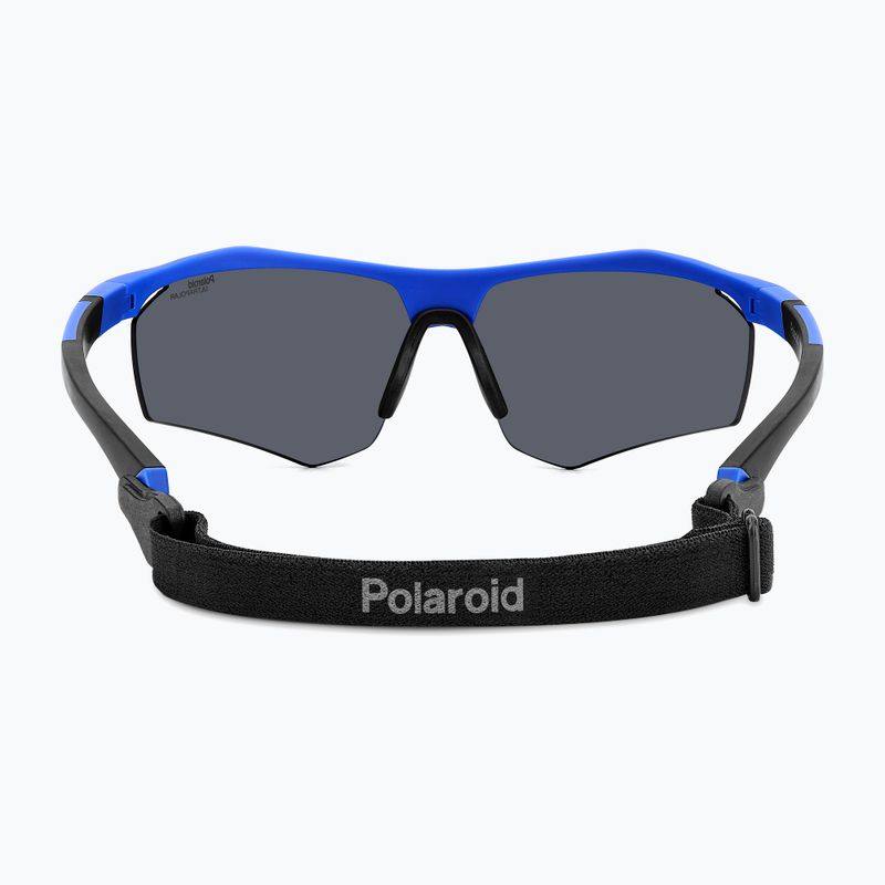 Sunglasses Polaroid PLD 7055/S matte blue/blue mirror polarized high contrast 5