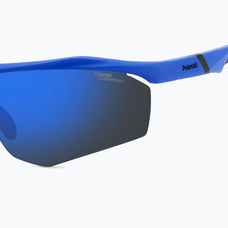 Sunglasses Polaroid PLD 7055/S matte blue/blue mirror polarized high contrast 7
