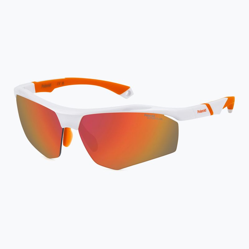 Men's Polaroid PLD 7055/S white/red multilayer polarized high contrast sunglasses 2