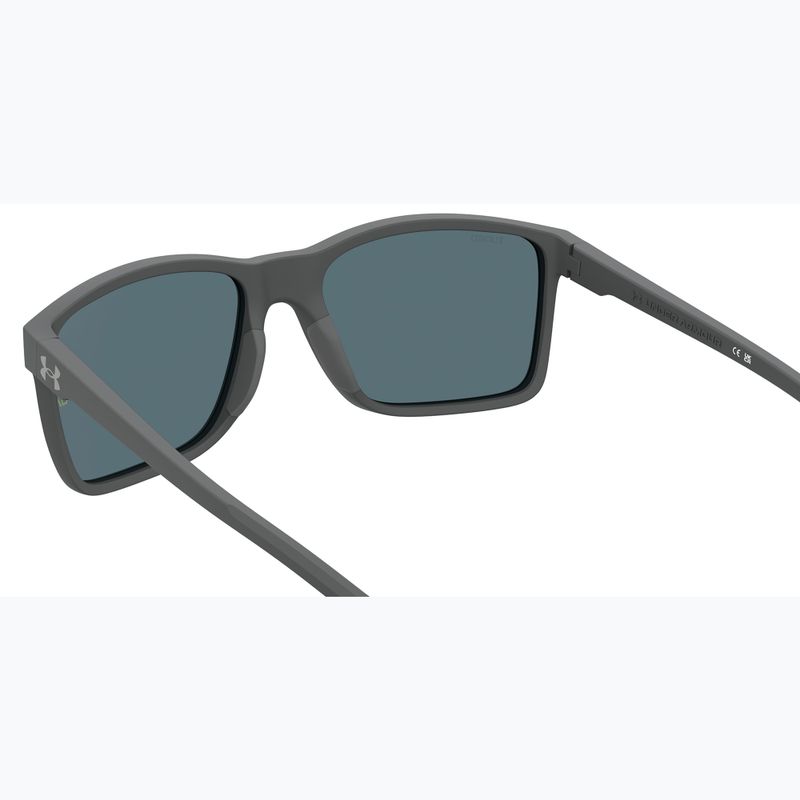 Under Armour Hustle XL S3 Matte grey/green multilayer oleophobic sunglasses 6