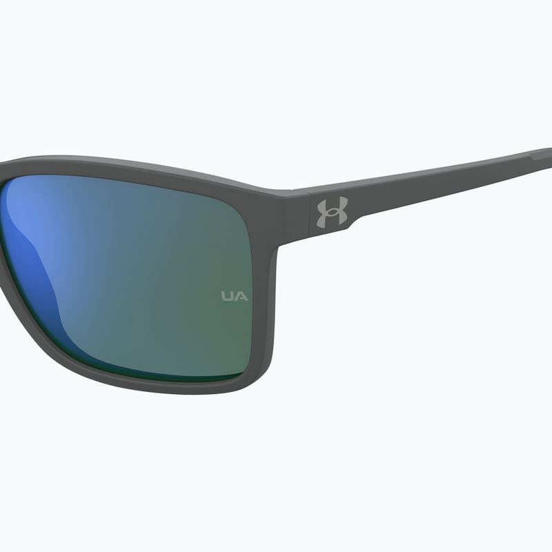 Under Armour Hustle XL S3 Matte grey/green multilayer oleophobic sunglasses 7