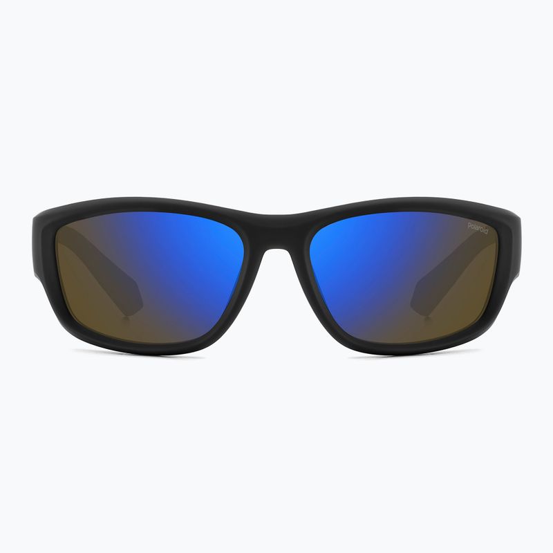 Polaroid PLD 2166/S matte black blue/blue mirror polarised men's sunglasses 3