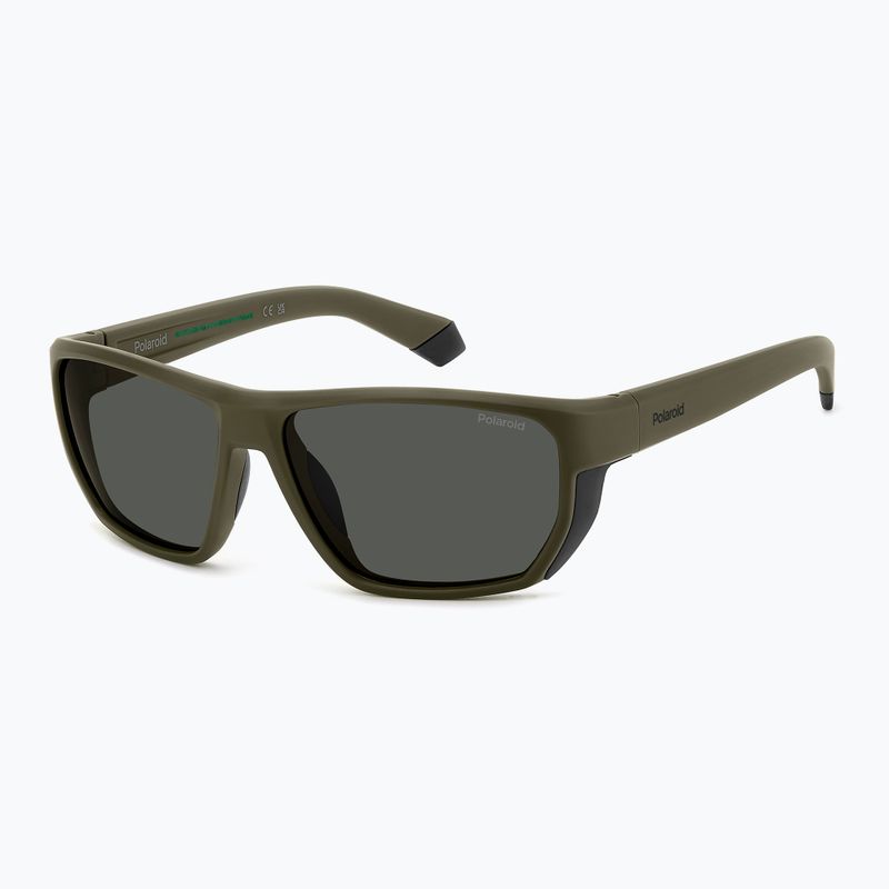 Polaroid PLD 7057/S matte green/grey polarised men's sunglasses 2