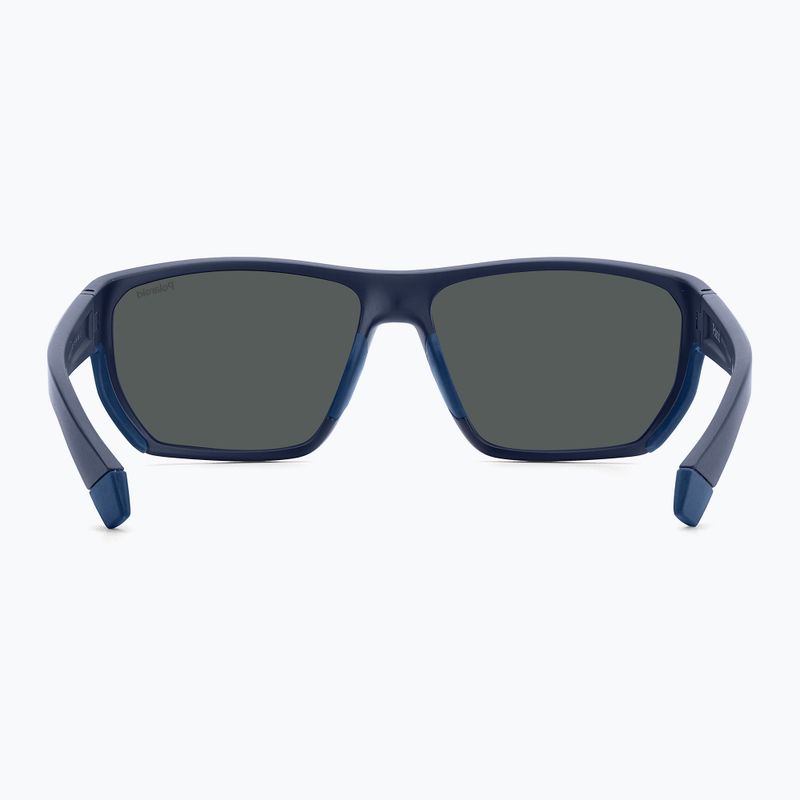 Polaroid PLD 7057/S matte blue/blue mirror polarised men's sunglasses 4