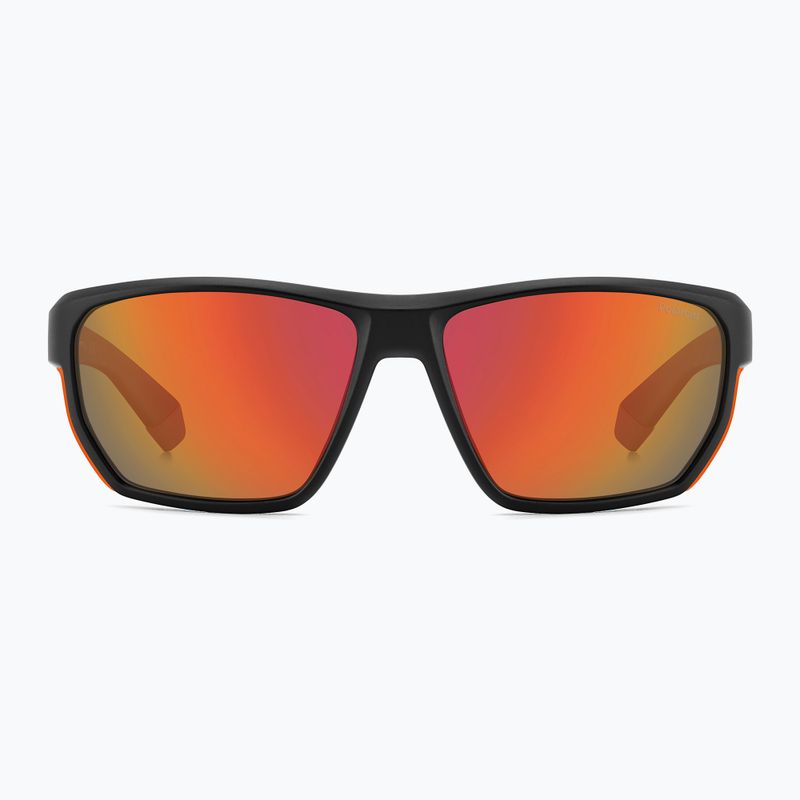 Polaroid PLD 7057/S matte black orange/red multilayer polarised men's sunglasses 3