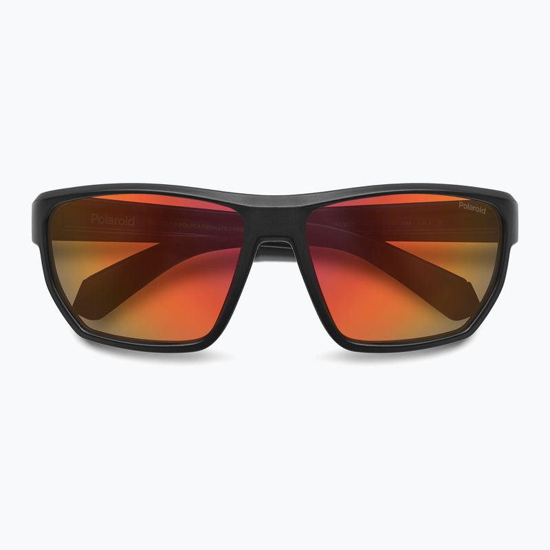 Polaroid PLD 7057/S matte black orange/red multilayer polarised men's sunglasses 4
