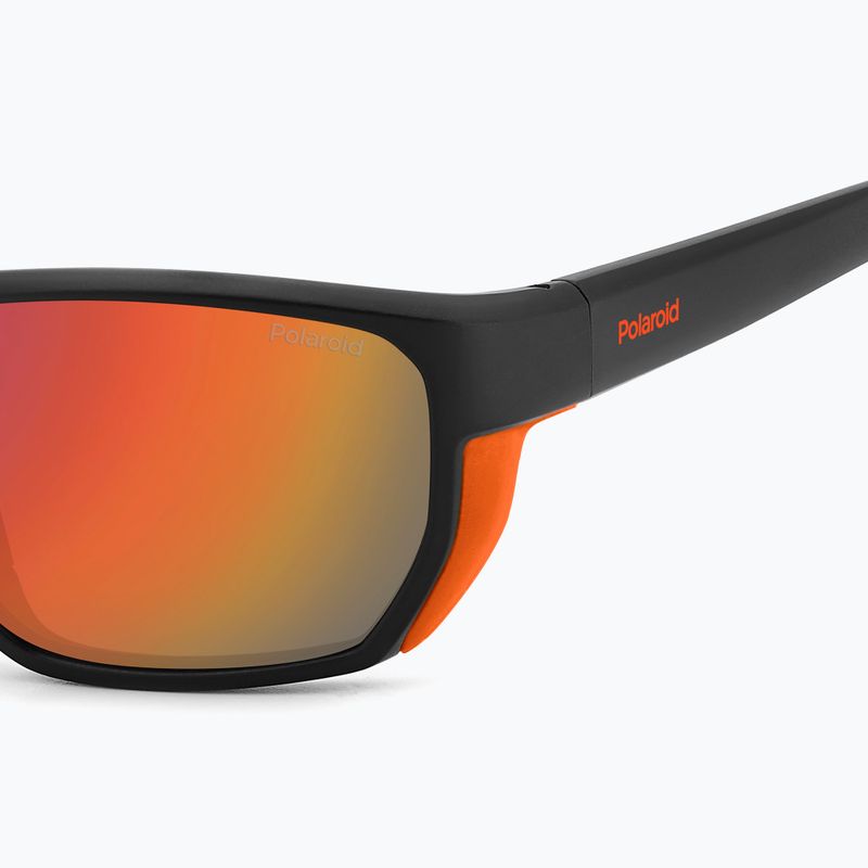 Polaroid PLD 7057/S matte black orange/red multilayer polarised men's sunglasses 7
